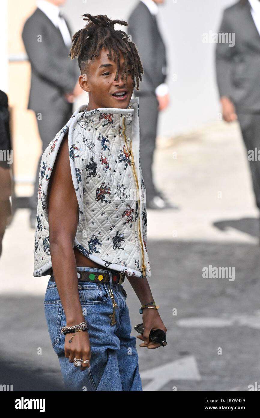 Jaden Smith Attending Louis Vuitton Womenswear Editorial Stock