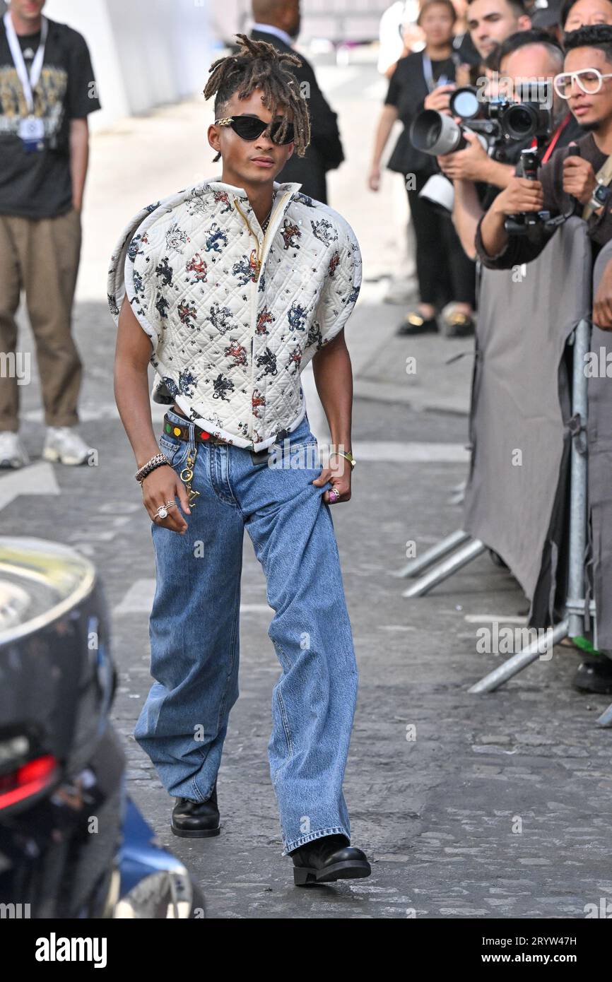 Paris, France. 06th Mar, 2023. Jaden Smith attending the Louis Vuitton  Womenswear Fall Winter 2023-2024 show as part of Paris Fashion Week in  Paris, France on March 06, 2023. Photo by Aurore