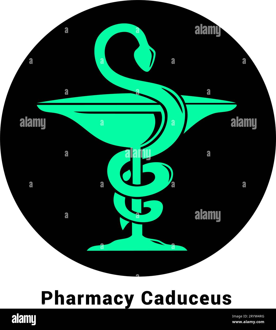 Pharmacy Caduceus Symbol Icon Design Medical Health Clinic Care Doctor Hospital Industry Snake Symbol Illustration Vector Design Brand Various Colors Stock Vector