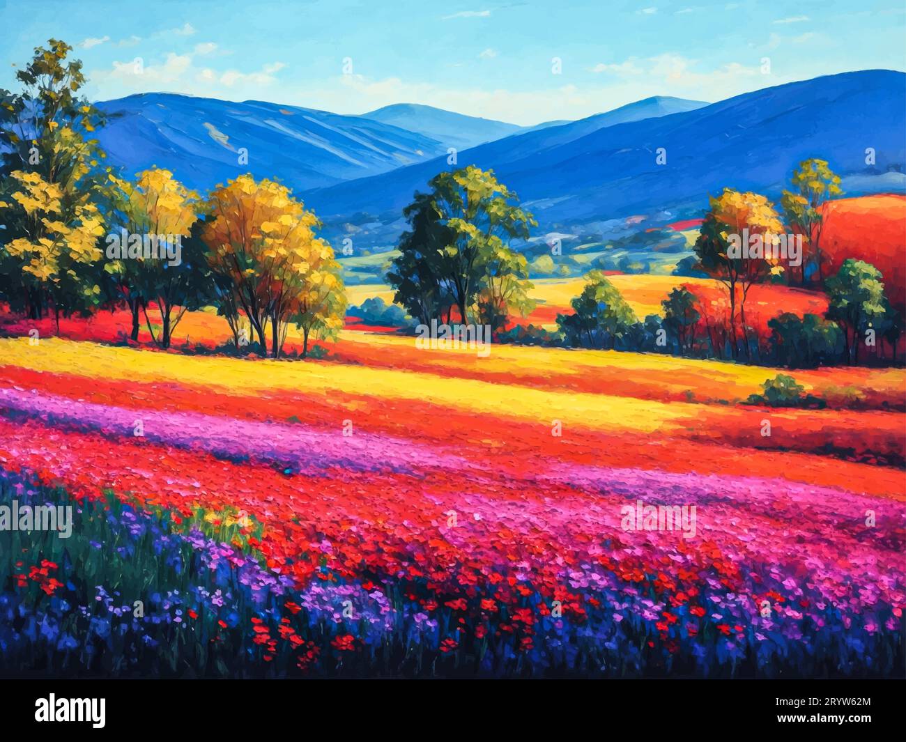 Highresolution of painting entitled The Beauty of Nature. The artwork