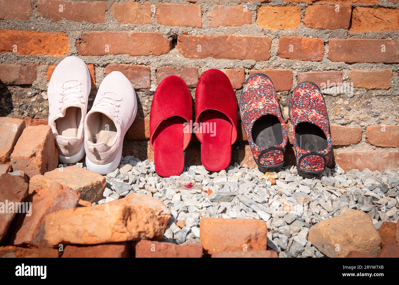Shoes outside a house hi-res stock photography and images - Alamy
