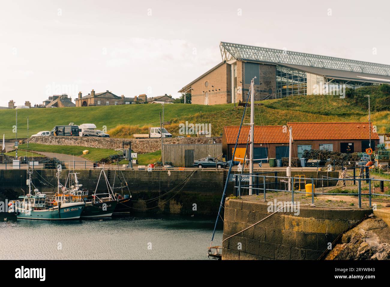 Dunbar, East Lothian , scotland august 2023 View of Victoria Harbour