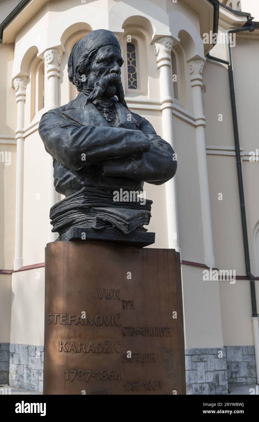 Monument to Vuk Stefanović Karadžić, Ljubljana, Slovenia Stock Photo ...