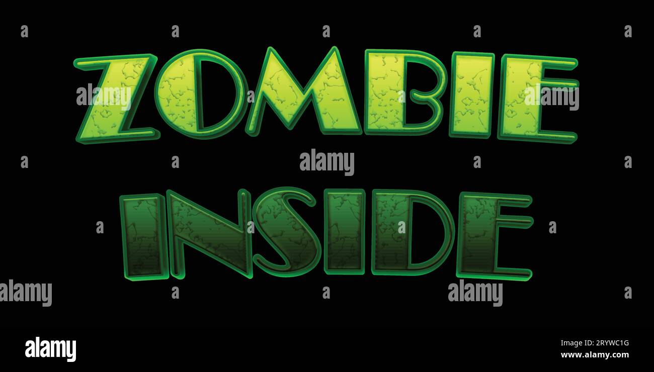 The funny zombie t-shirt print design Stock Vector