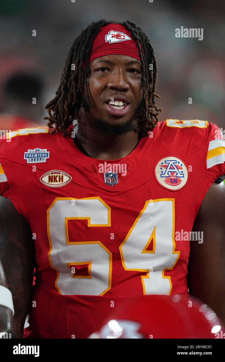Kansas City Chiefs offensive tackle Wanya Morris (64) during an