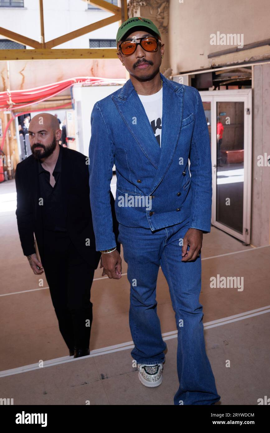 Pharrell Williams attends the Louis Vuitton Spring Summer 2011 Men's Fashion  Show Paris, France - 24.06.10 Stock Photo - Alamy