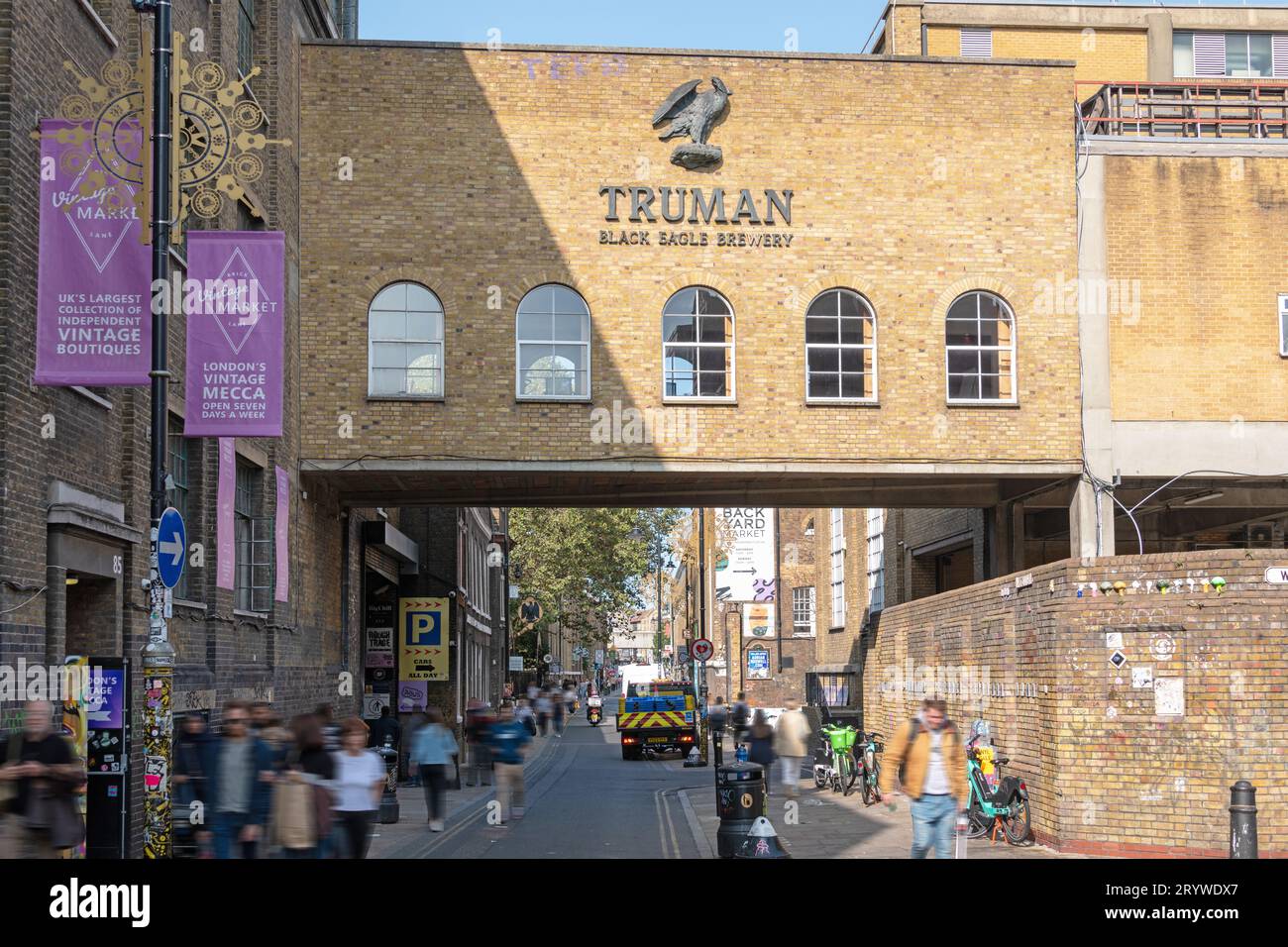 Truman Brewery in Brick Lane, London E1. Stock Photo