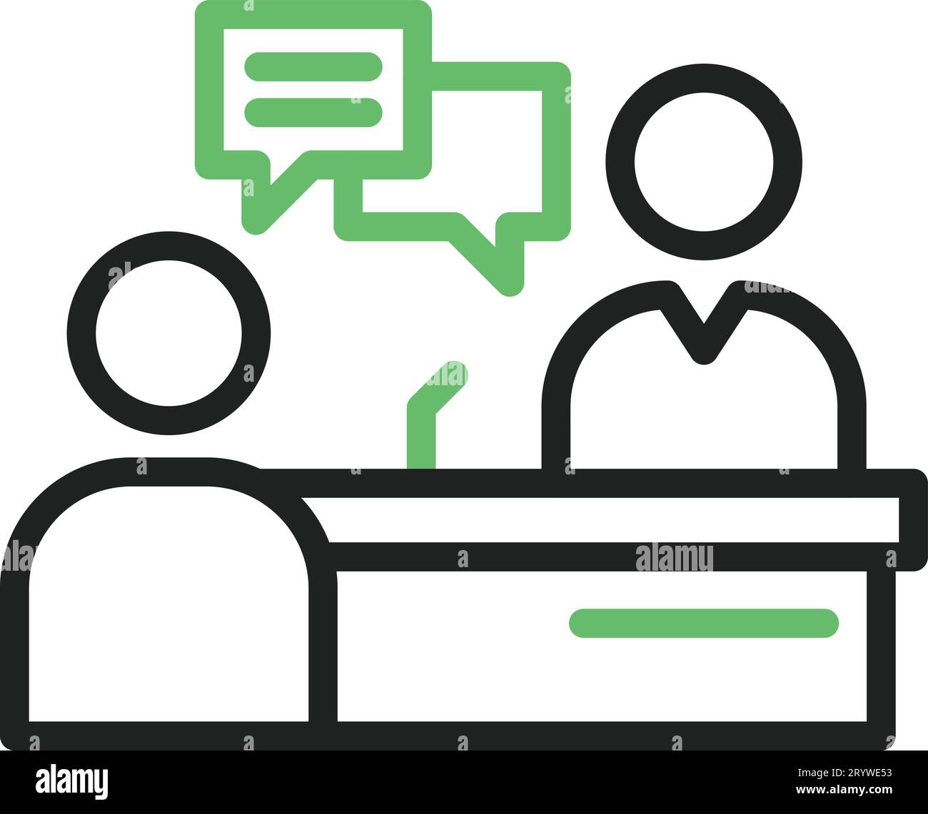 Interview icon vector image. Suitable for mobile application web application and print media. Stock Vector