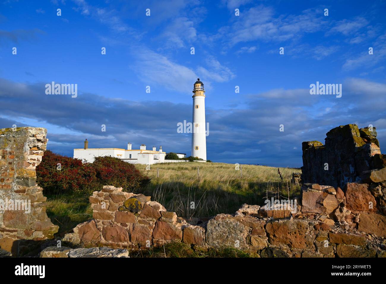 Barns Ness Lighthouse east Lothian Stock Photo