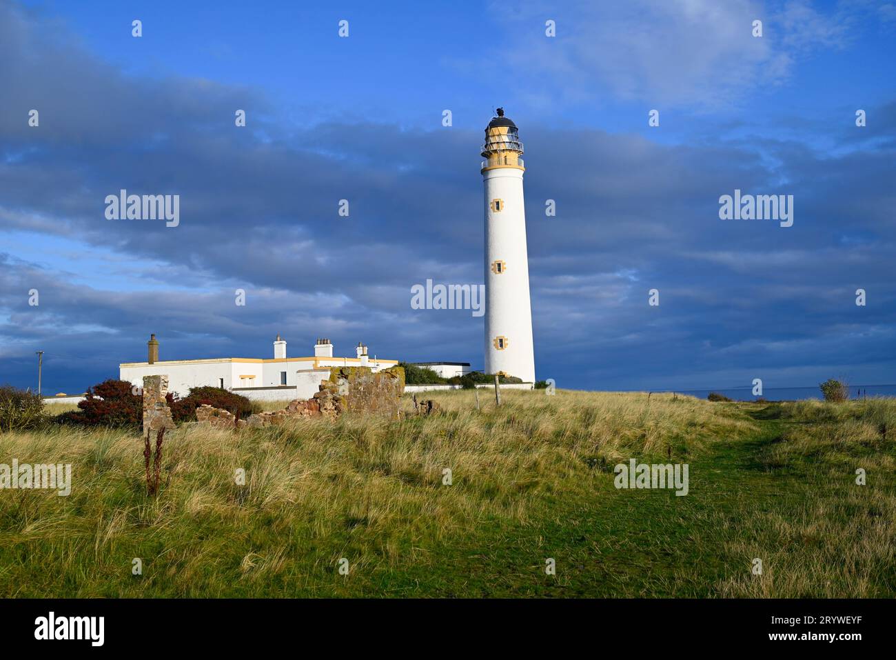 Barns Ness Lighthouse east Lothian Stock Photo Alamy