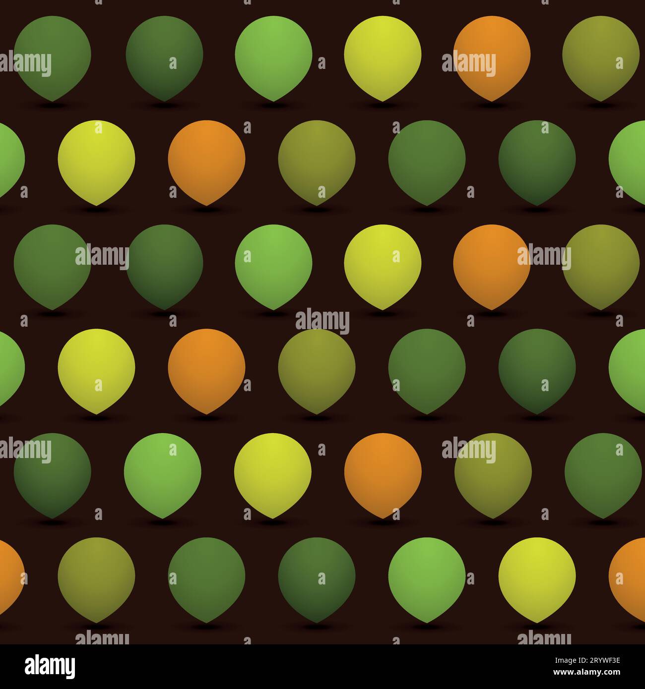 Abstract Seamless Background - Circles with drop shadows Stock Vector