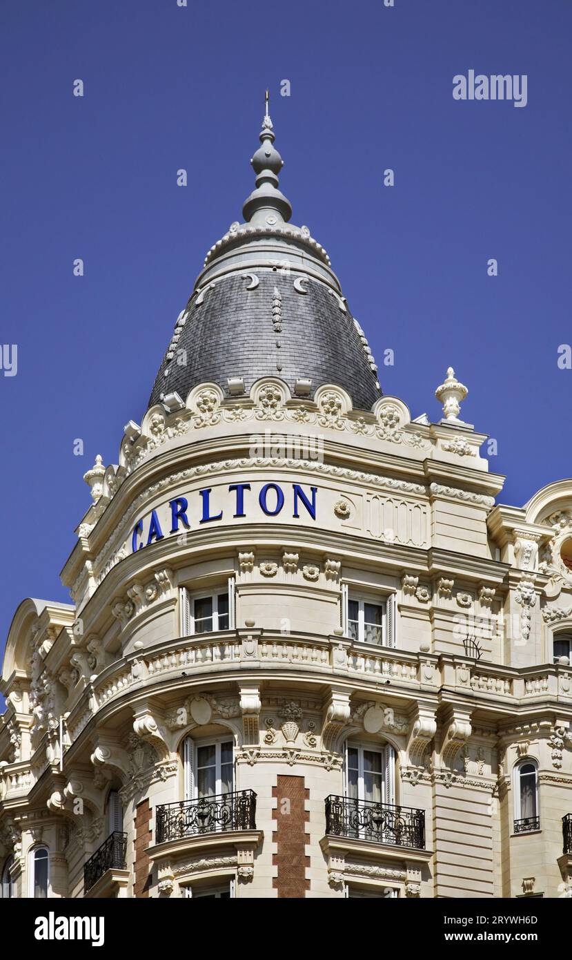 Carlton hotel in Cannes. France Stock Photo - Alamy