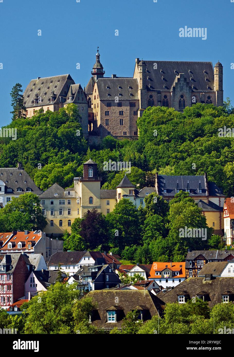 The Landgrave Castle above the old town in Marburg an der Lahn, Hesse