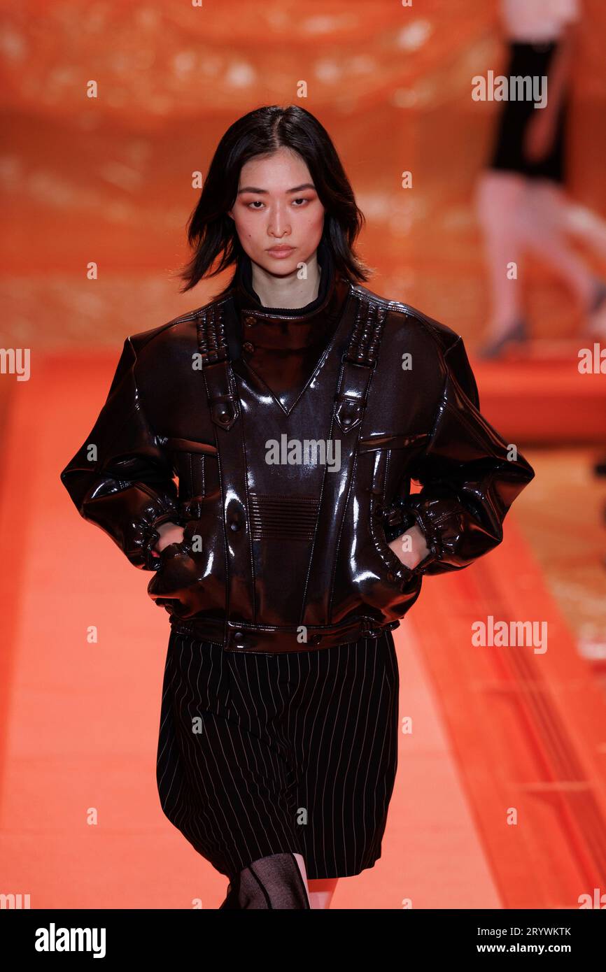 A model wears a creation for the Louis Vuitton Spring/Summer 2024 ...