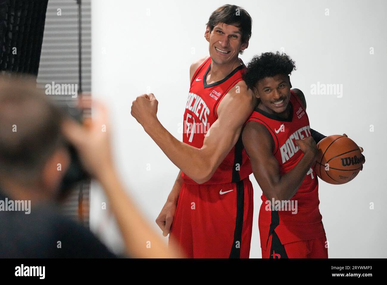 Houston Rockets' Boban Marjanovic poses for a photograph during an NBA  basketball media day Monday, Oct. 2, 2023, in Houston. (AP Photo/David J.  Phillip Stock Photo - Alamy