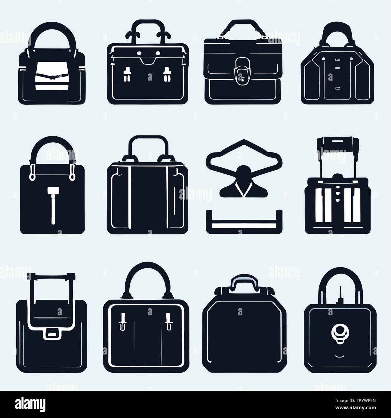 Flat briefcase vector vectors hi-res stock photography and images - Alamy