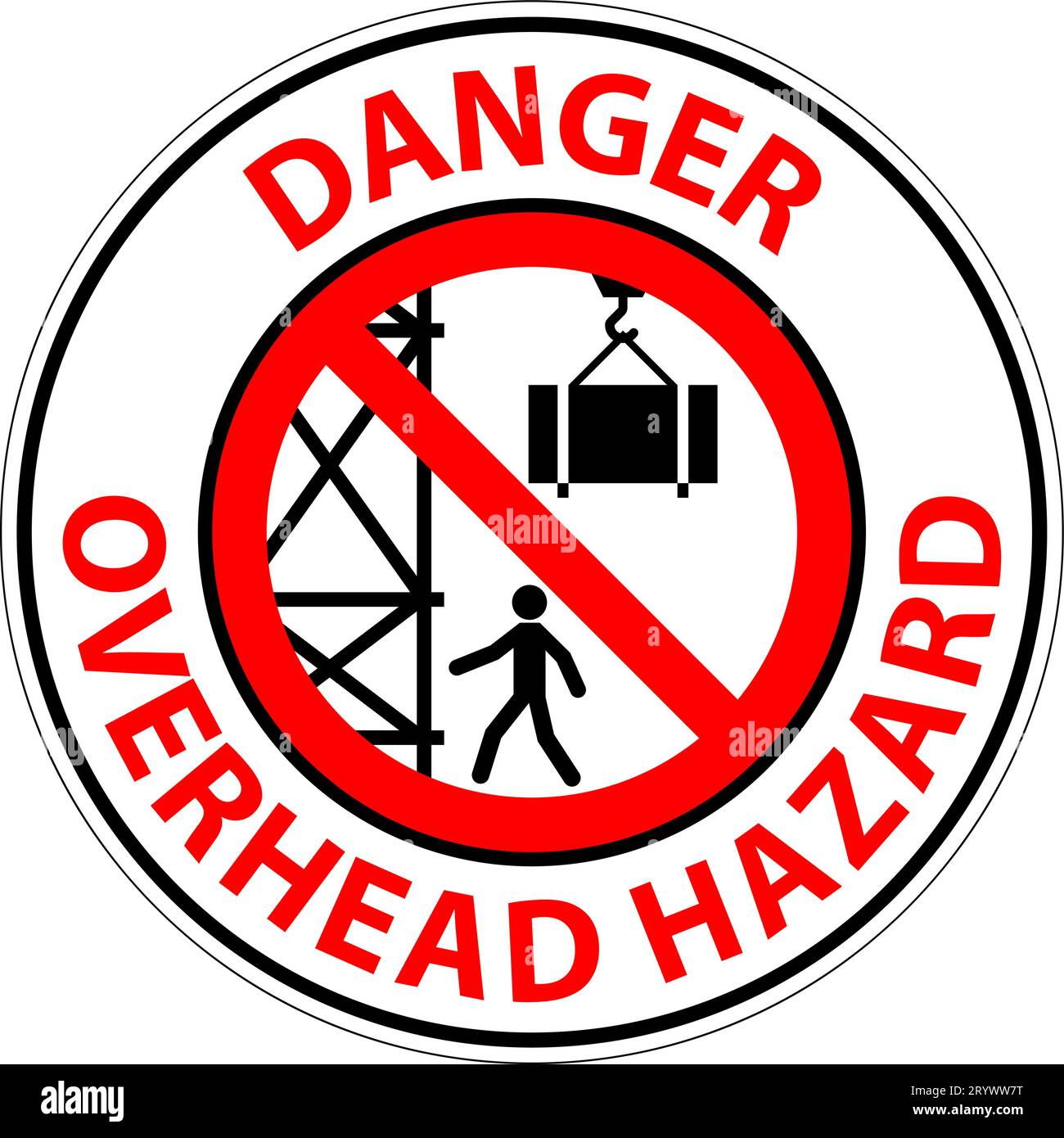 Danger Sign Overhead Hazard Stock Vector Image & Art Alamy