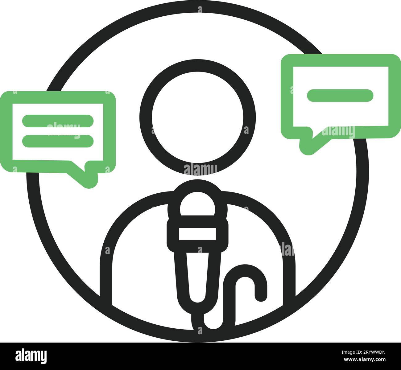 Journalist icon vector image. Suitable for mobile application web application and print media. Stock Vector