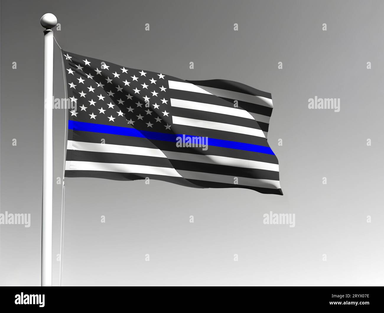 Thin blue line american flag hi-res stock photography and images - Alamy