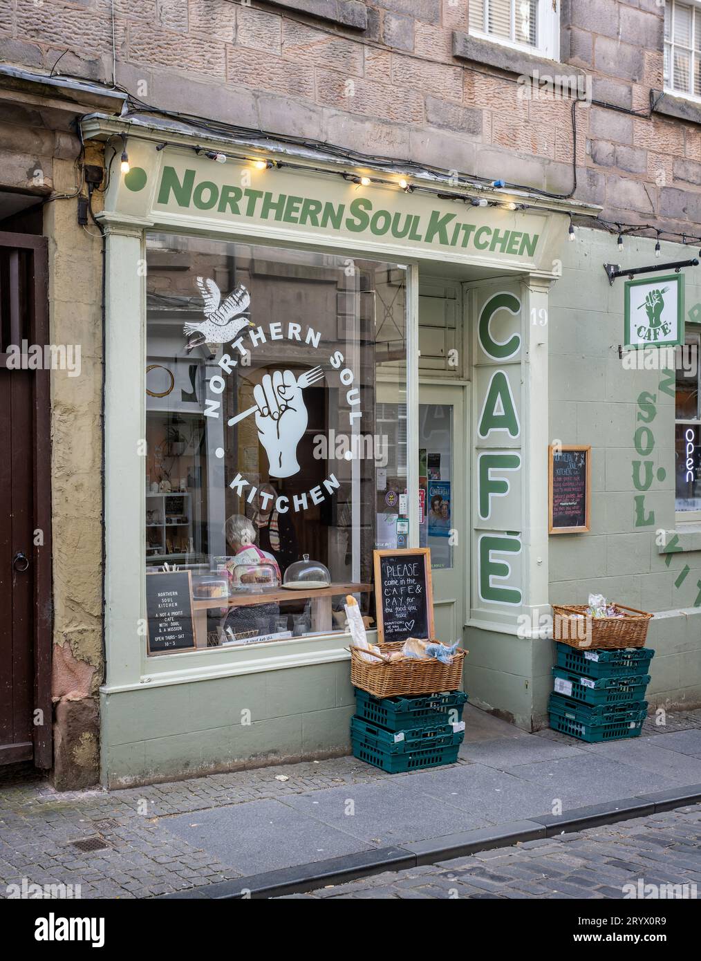 Northern Soul Cafe & Kitchen in Berwick upon Tweed, Northumberland, UK on 22 September 2023 Stock Photo