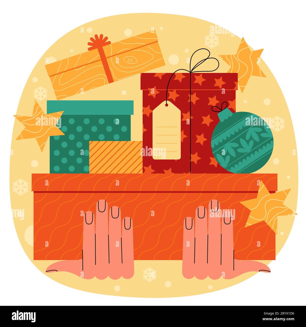 Christmas gift boxes stock vector image art alamy