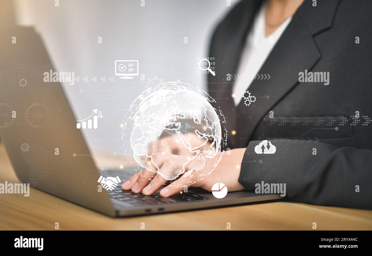 Cloud Computer technology.Internet of things Stock Photo