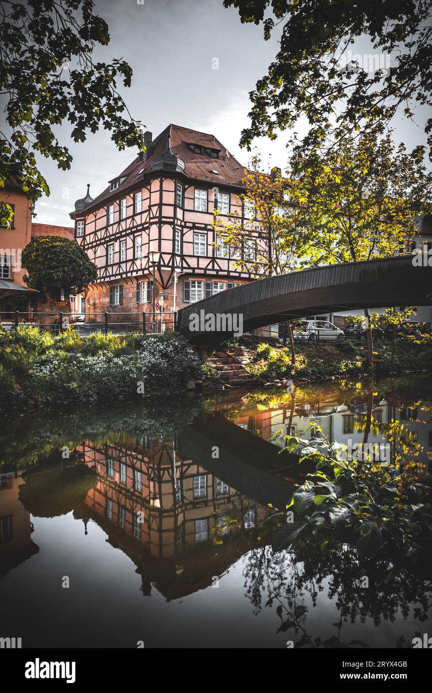 Idyllic Timbered Old Town: Timeless Beauty of Germany Stock Photo