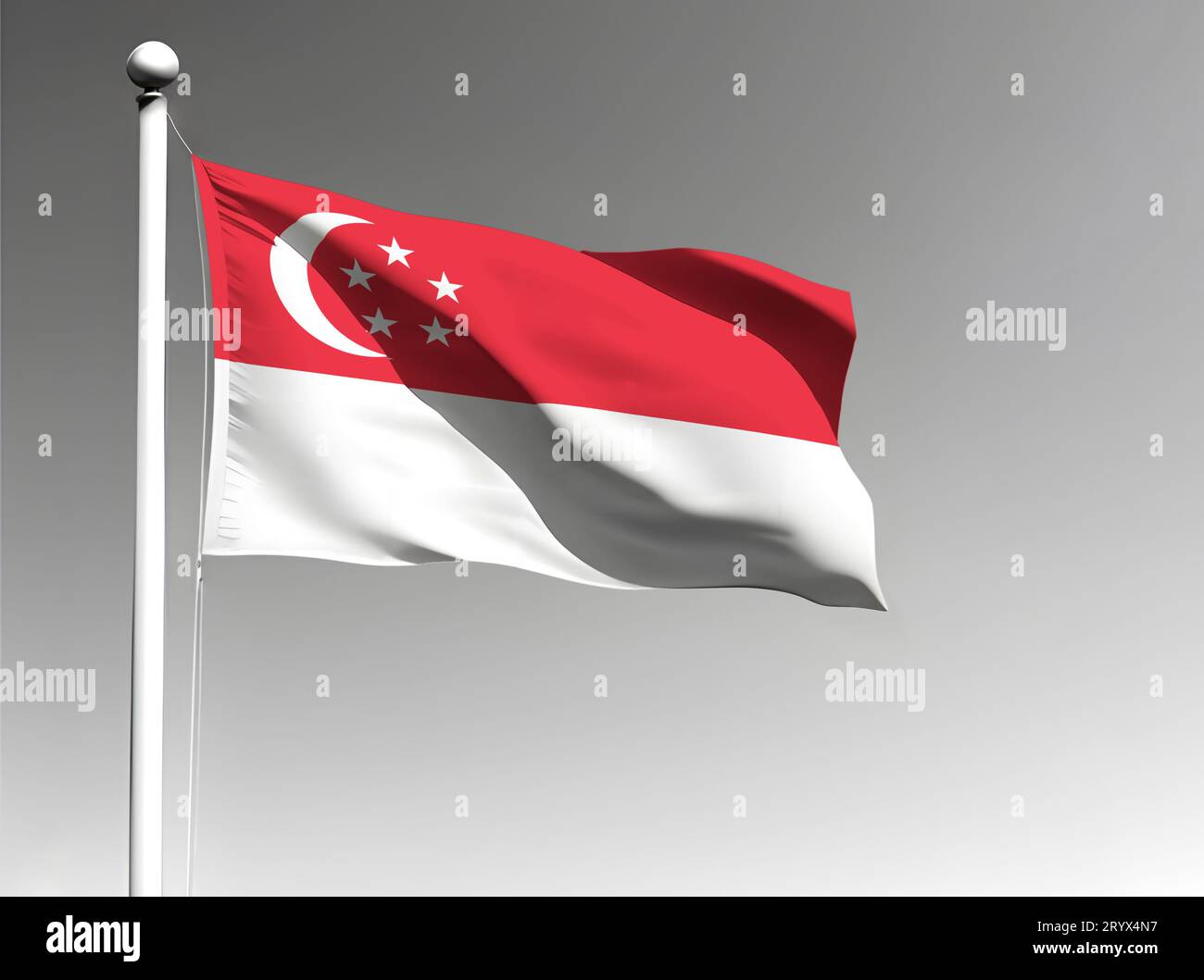 Singapore national flag hi-res stock photography and images - Alamy