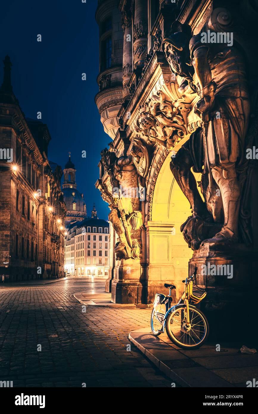 Dresden in the Morning: Captivating Urban Vistas Stock Photo