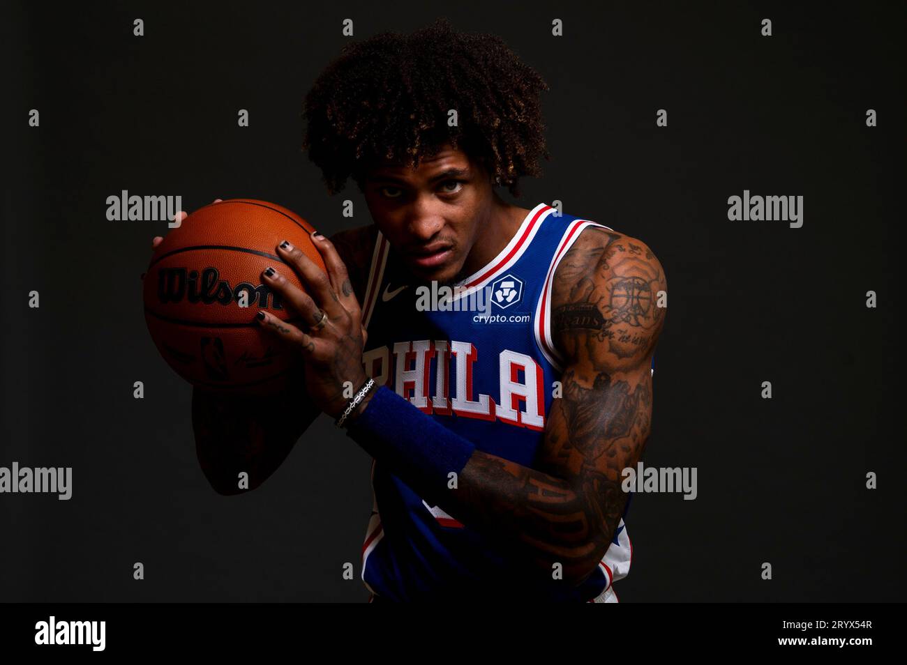 Philadelphia 76ers' Kelly Oubre Jr. poses for a photograph during media day  at the NBA basketball team's practice facility, Monday, Oct. 2, 2023, in  Camden. (AP Photo/Chris Szagola Stock Photo - Alamy