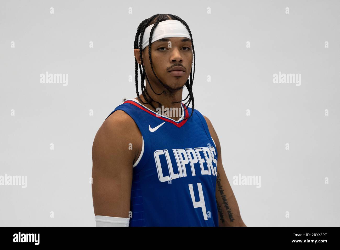 Los Angeles Clippers guard Brandon Boston Jr. poses for photos during the  NBA basketball team's media day Monday, Oct. 2, 2023, in Los Angeles. (AP  Photo/Jae C. Hong Stock Photo - Alamy