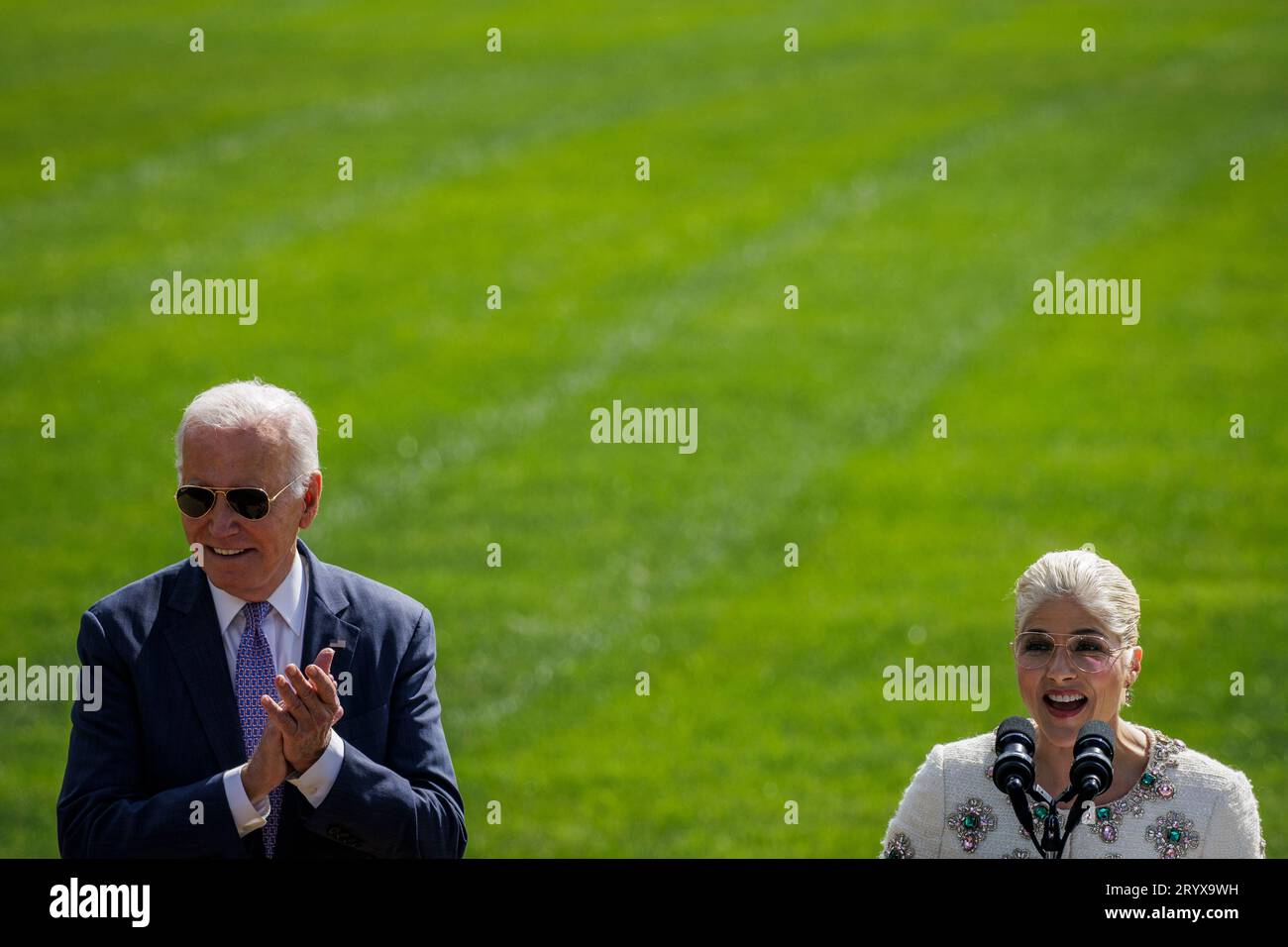 Actress Selma Blair R Speaks Alongside President Joe Biden During An Actress selma blair r speaks alongside president joe biden during an
