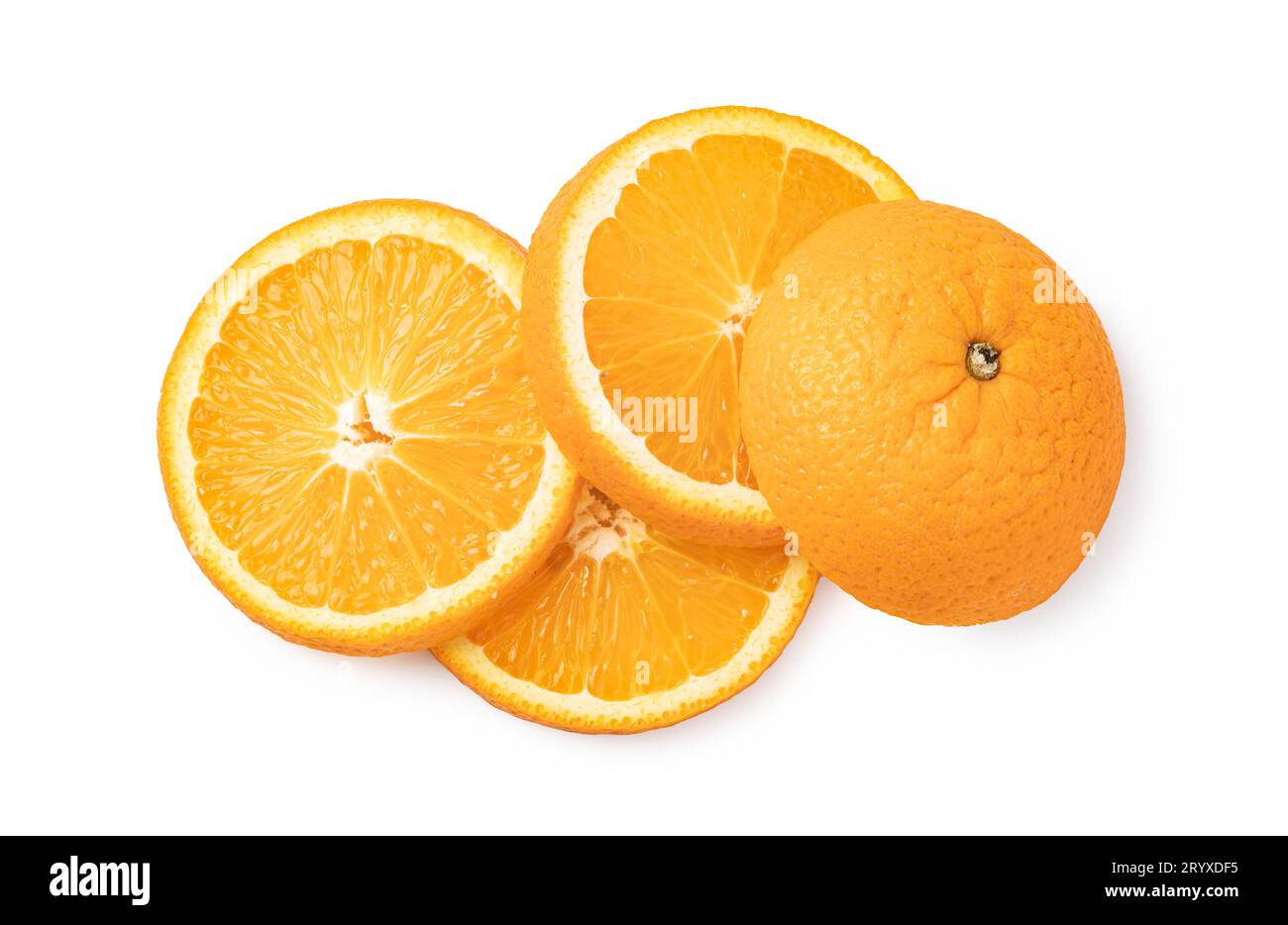 Sliced orange fruit Stock Photo