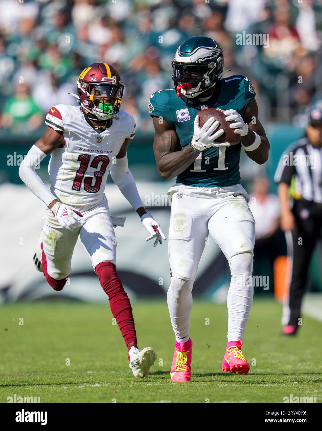 Philadelphia Eagles wide receiver A.J. Brown (11) in action against the  Tennessee Titans during an NFL football game, Sunday, Dec. 4, 2022, in  Philadelphia. (AP Photo/Rich Schultz Stock Photo - Alamy