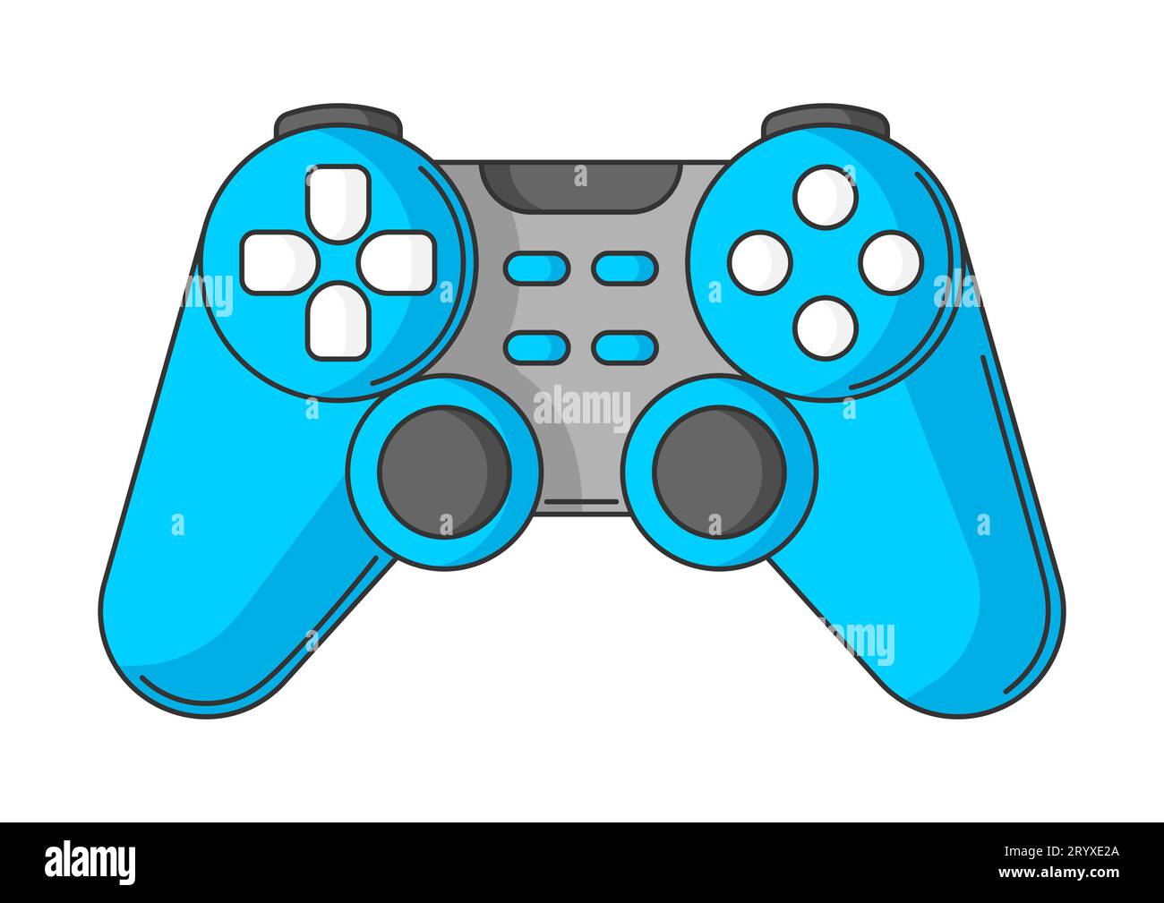 Illustration of game controller. Computer equipment and work device