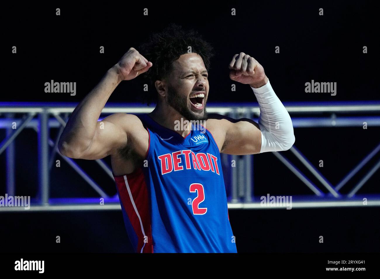 Detroit Pistons guard Cade Cunningham is photographed during the NBA