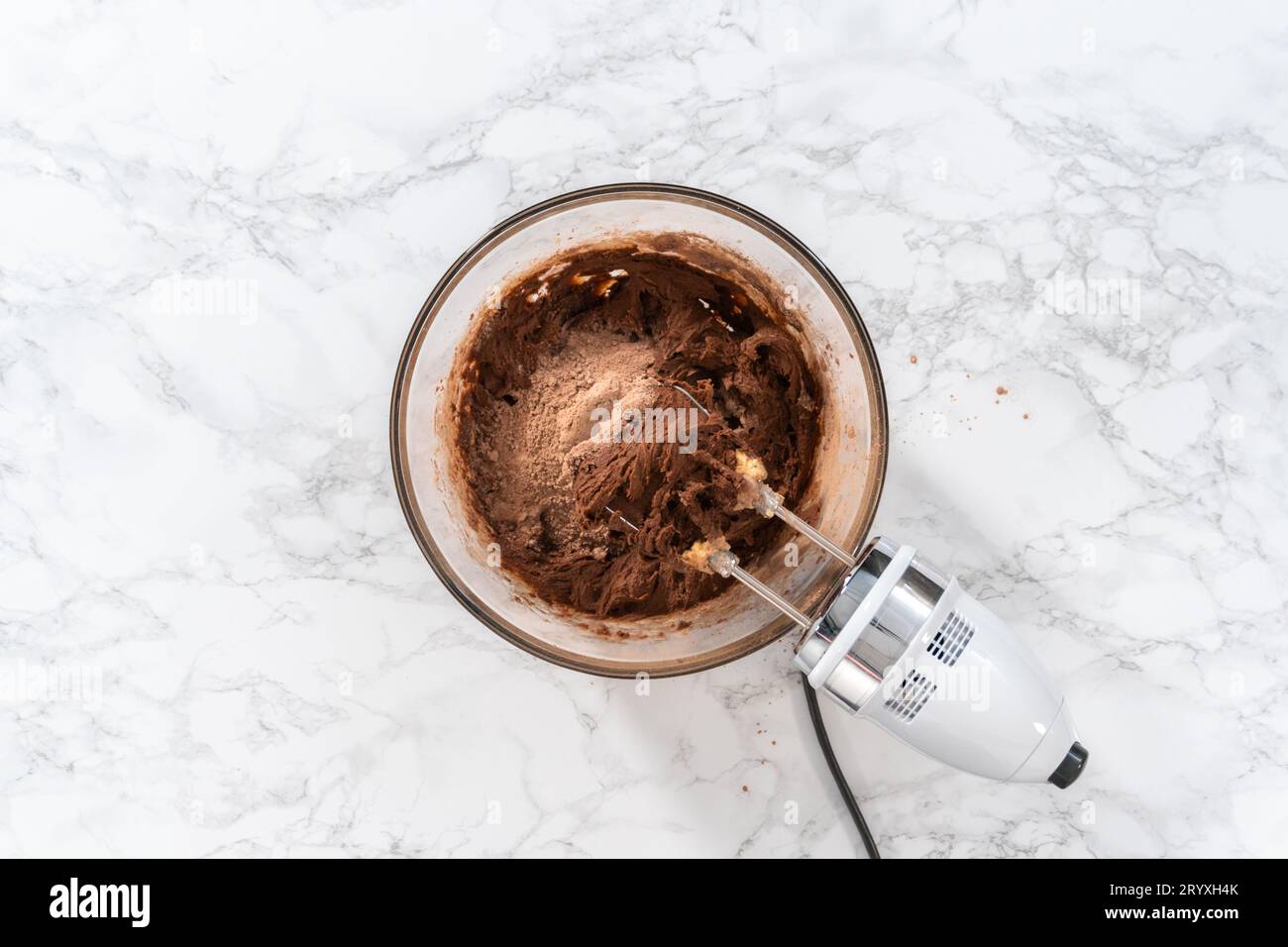 Chocolate Cookies with Chocolate Hearts Stock Photo