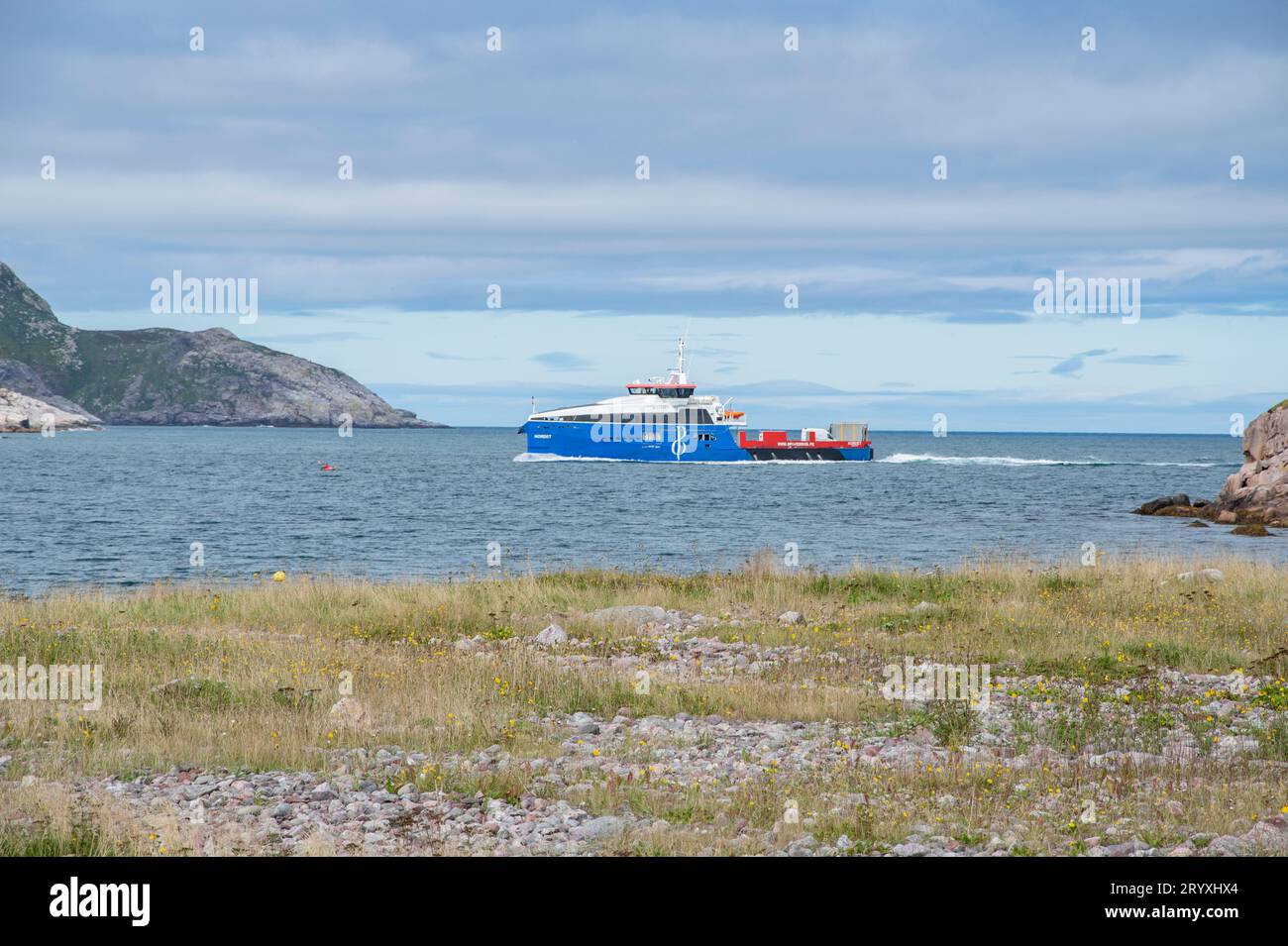 St. Pierre ferry from IleauxMarins in St. Pierre, France Stock Photo
