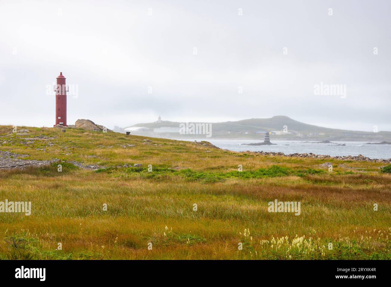 IleauxMarins lighthouse in St. Pierre, France Stock Photo Alamy