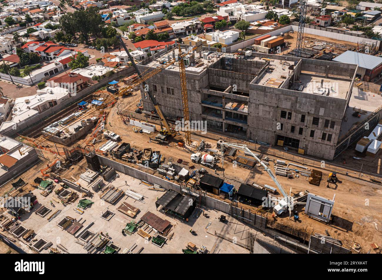 Aerial view of the new US consulate under construction in Hermosillo