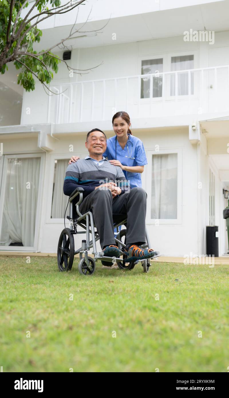 Old man in a wheelchair hi-res stock photography and images - Alamy