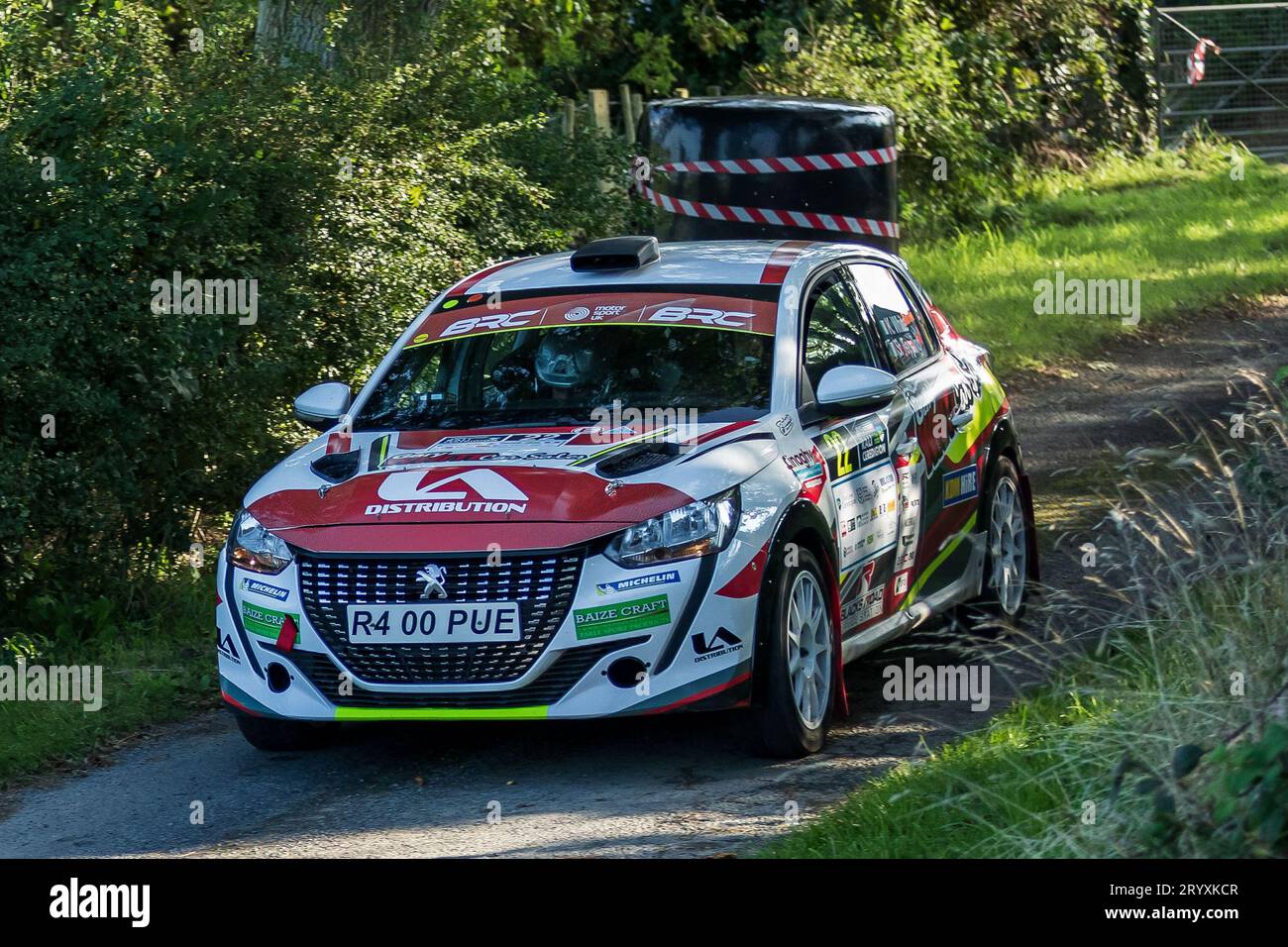 https://c8.alamy.com/comp/2RYXKCR/ceredigion-wales-02-september-2023-rali-ceredigion-kyle-white-and-co-driver-sean-topping-in-a-peugeot-208-car-22-on-stage-ss1-borth-1-wales-uk-2RYXKCR.jpg