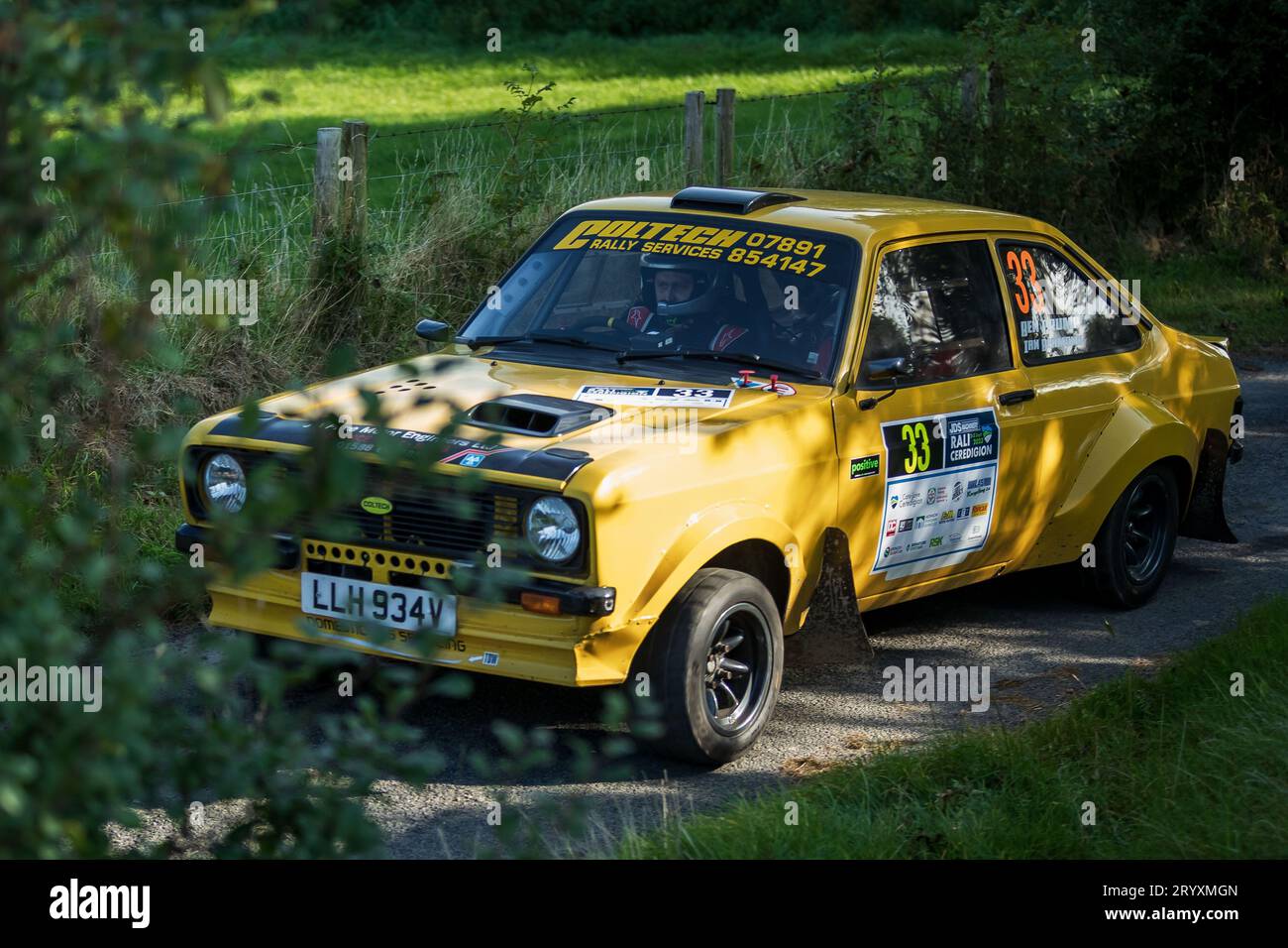 Ceredigion, Wales - 02 September 2023 Rali Ceredigion: Kyle White and  Co-Driver Sean Topping in a Peugeot 208 car 22 on stage SS1 Borth 1 Wales,  UK Stock Photo - Alamy
