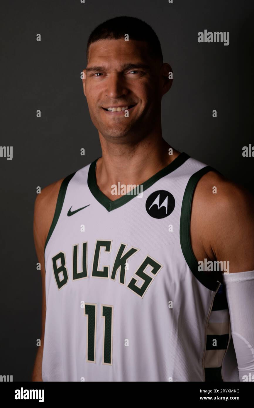 Milwaukee Bucks Brook Lopez Poses For A Picture During The NBA