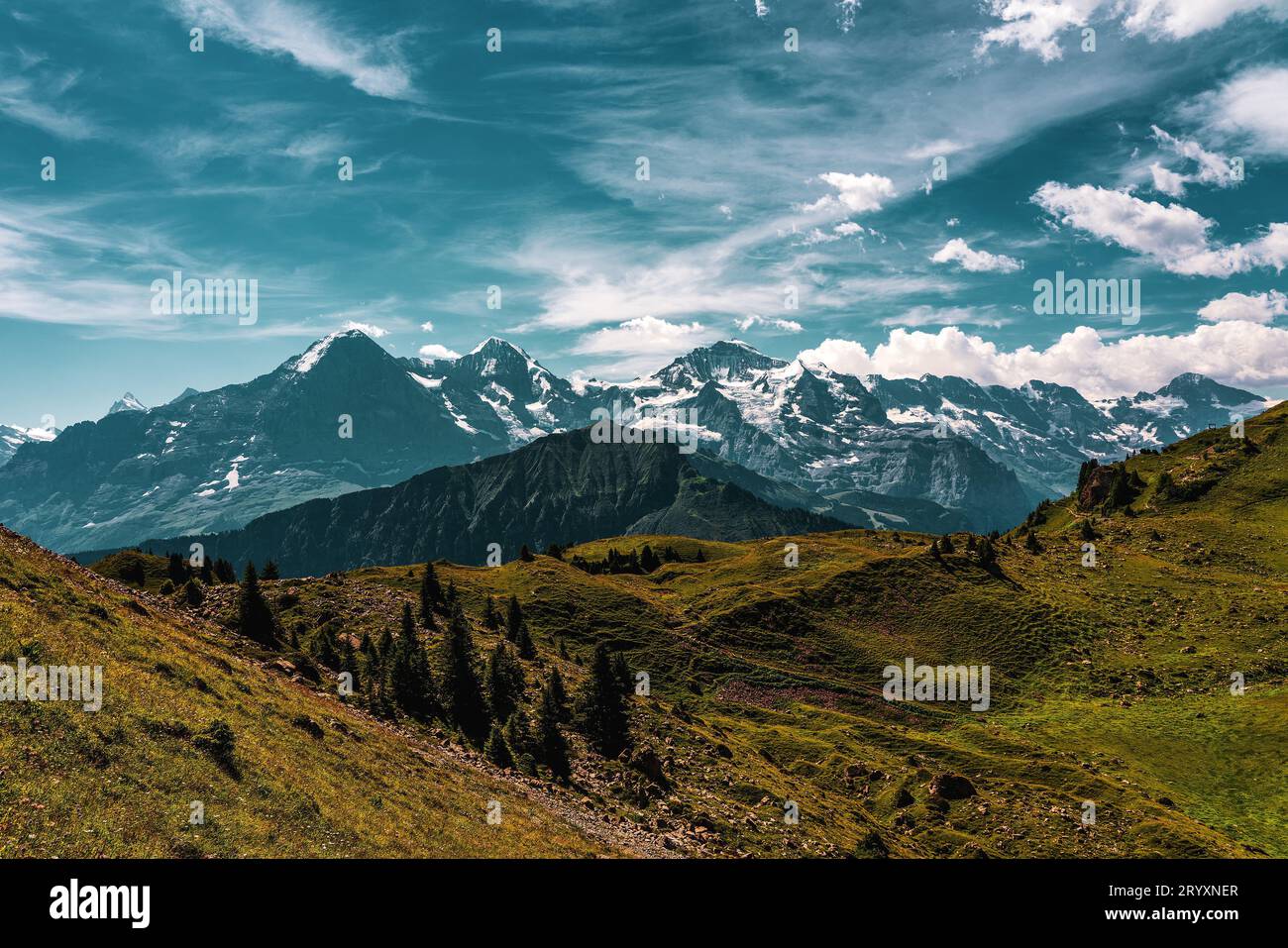 Switzerland rural landscape alps hi-res stock photography and images ...