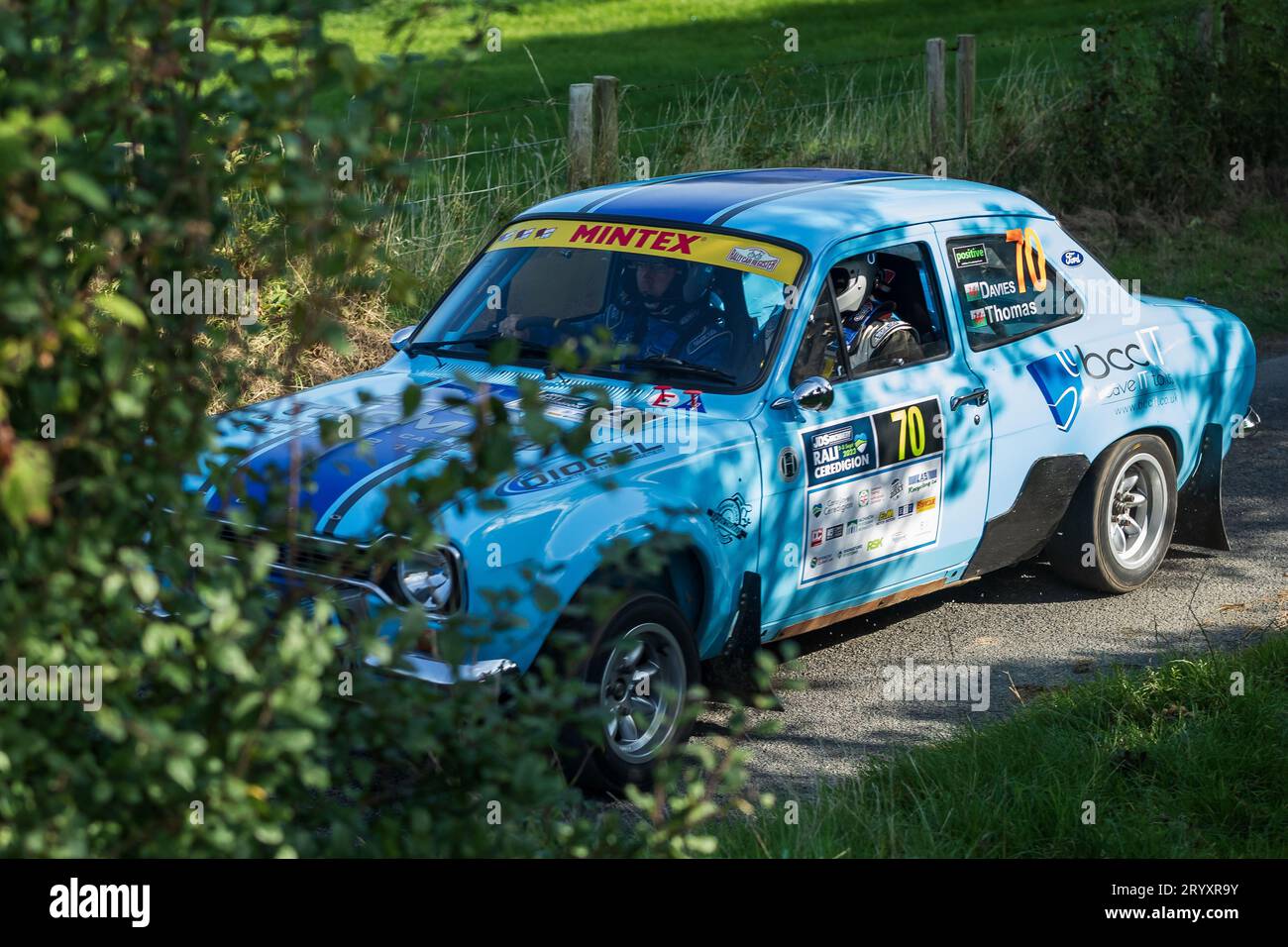 Ceredigion, Wales - 02 September 2023 Rali Ceredigion: Kyle White and  Co-Driver Sean Topping in a Peugeot 208 car 22 on stage SS1 Borth 1 Wales,  UK Stock Photo - Alamy