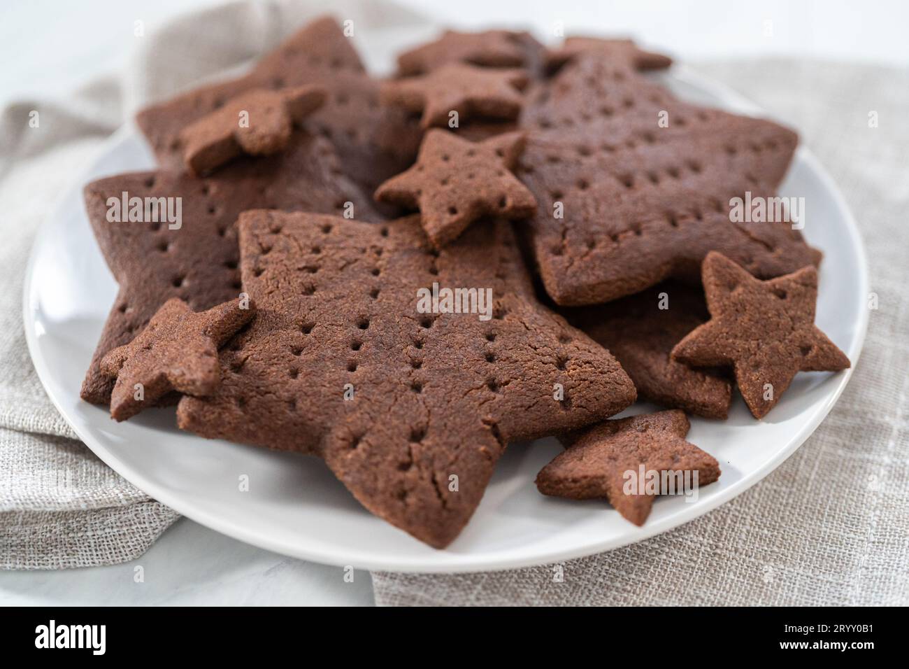 Chocolate graham crackers Stock Photo Alamy