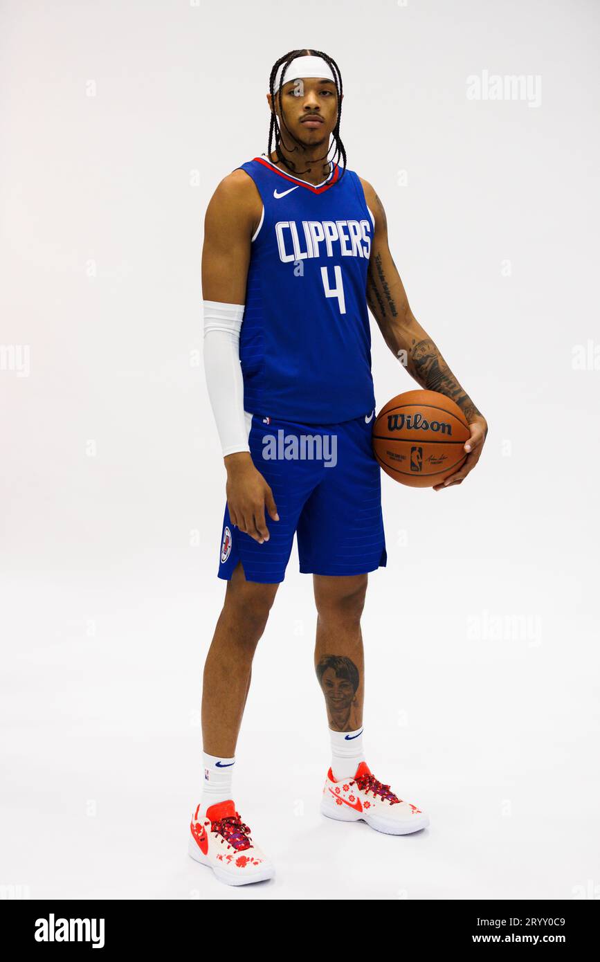 Brandon Boston Jr of the Los Angeles clippers poses for a portrait