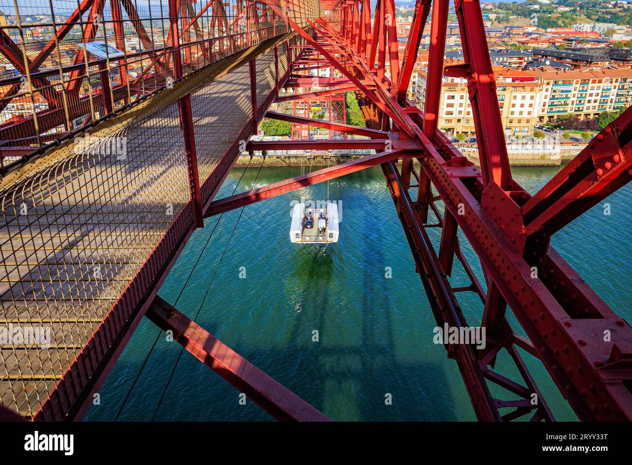 The gondola of Biscay Bridge Stock Photo Alamy