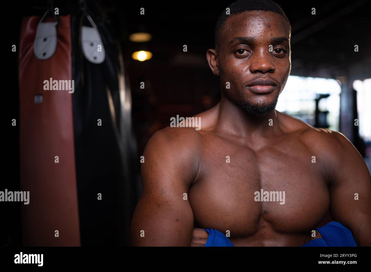 Portrait of foreign boxers vs Muay Thai, Is a Thai martial art of using